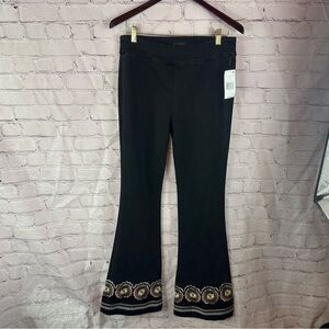 NWT DRIFTWOOD pull on embroidered flare jeans stretch boho western retro